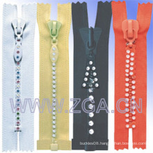 Rhinestone Zipper Garment Accessories